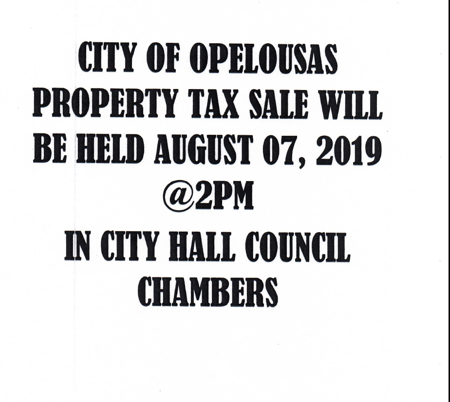 Property Tax Sale 2019 City of Opelousas
