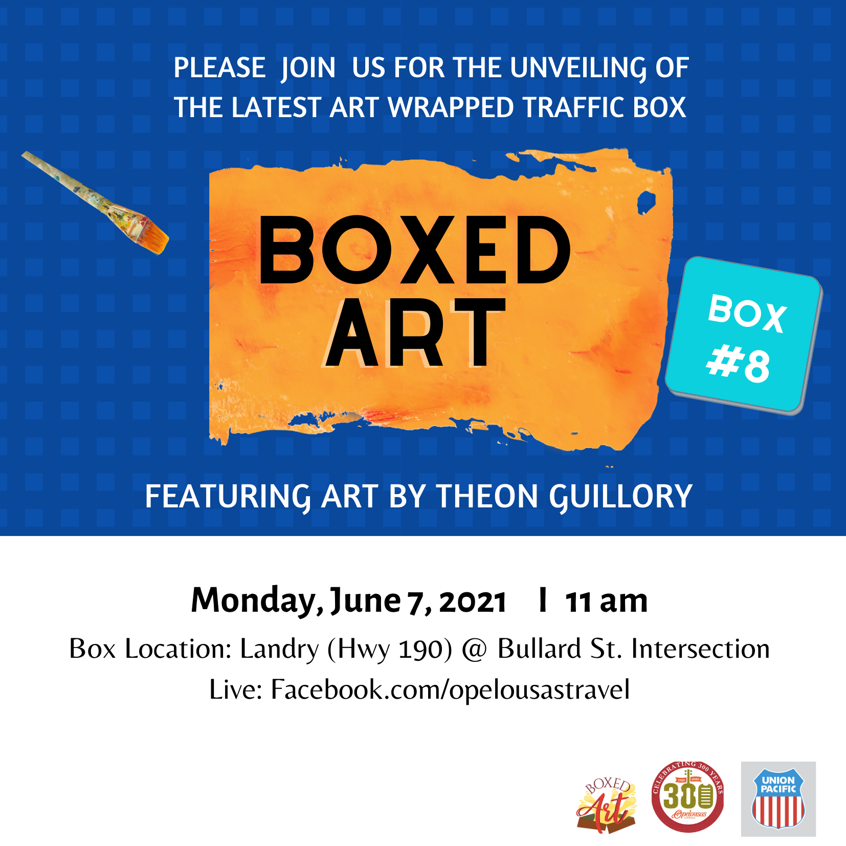 Eighth Boxed Art Unveiling @ The Intersection of Landry and Bullard Streets