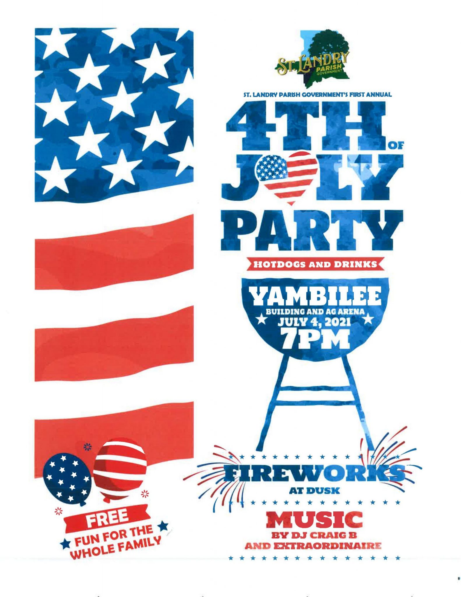 St. Landry Parish Government Presents the First Annual 4th of July Party
