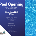 North City Park Pool Opening and Hours