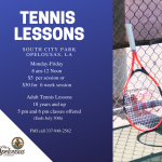 The City of Opelousas Presents Tennis Lessons at the South City Park