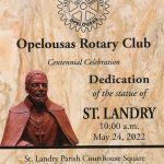 Rotary Unveiling of Statue of St. Landry at Courthouse
