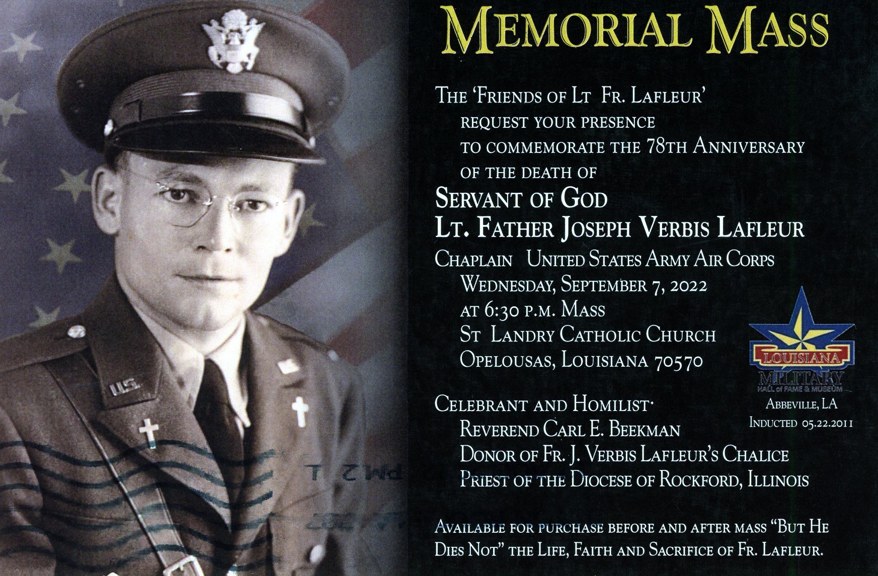 Memorial Mass of Lt. Fr. Lafleur