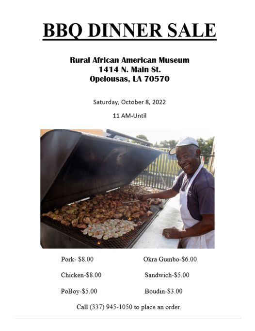 Rural African American Museum BBQ Sale City of Opelousas