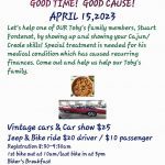 Toby’s Jambalaya and Car Show Fundraiser