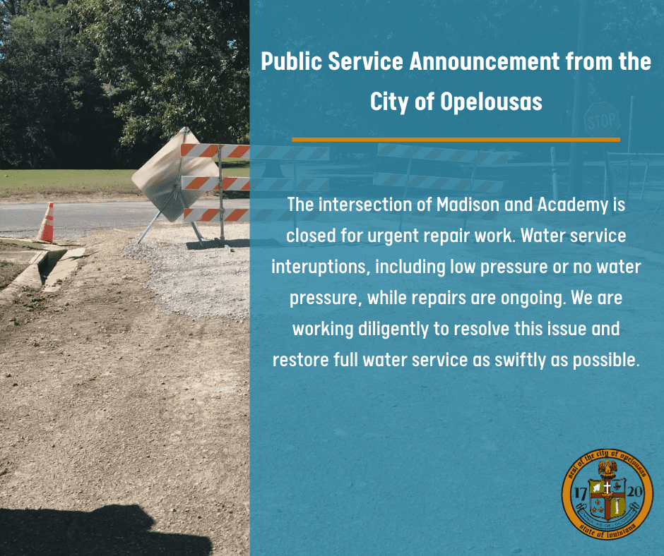 Madison and Academy Road Closure for Urgent Water Repair City of